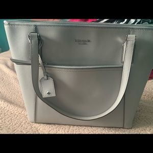 Gray Kate Spade shoulder bag purse.